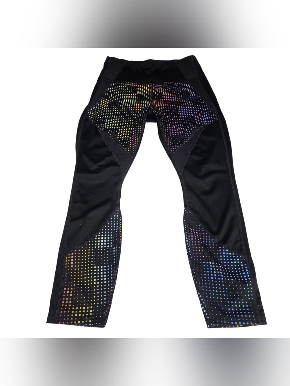 Athleta Black Logo-Print High-Rise Leggings. Size M
